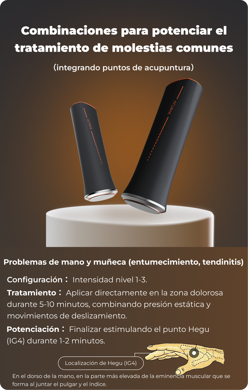 Referencia de puntos de acupuntura de la mano