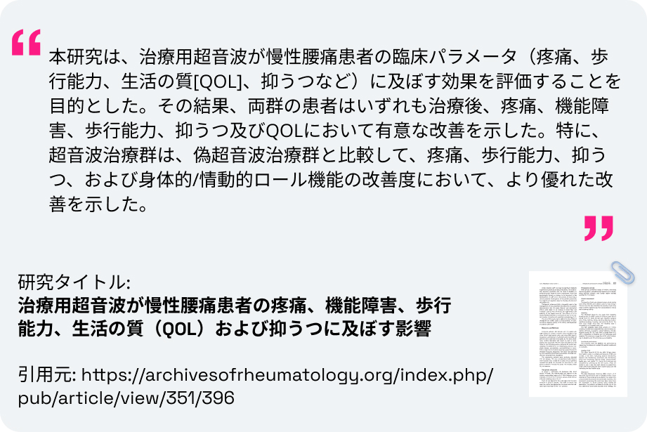 研究論文：慢性腰痛患者