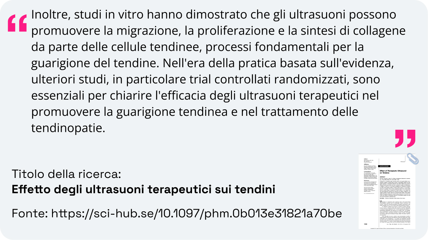Articolo di ricerca: Dolore tendineo