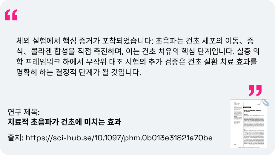 연구 논문: 건 통증